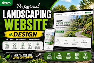 create a modern lawn care and gardening website design
