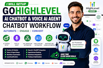 setup gohighlevel ai chatbot go high level voice ai agent chat bot workflow ghl