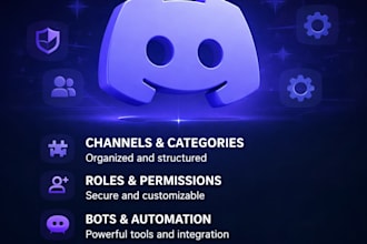 create a professional discord server with bots and roles