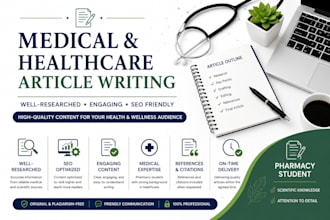 write medical and healthcare articles and blog posts