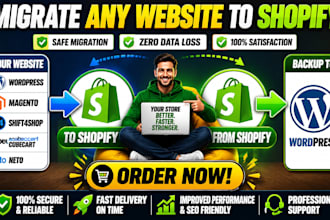 migrate wordpress to shopify clone neto cubecart shift4shop magento to shopify