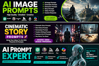 create ai image prompts, cinematic story prompts and ai video prompts