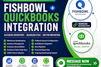 manage warehouse bookkeeping and integrate fishbowl with quickbooks online