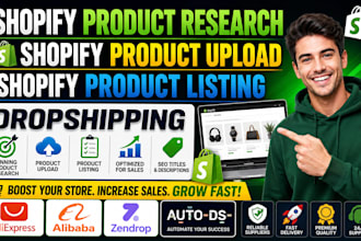 do shopify product upload, listing and import via autods zendrop cj dropshipping