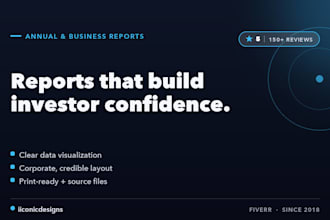 design a professional annual report or business report