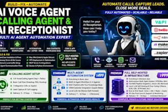 ai receptionist calling agent chatbot local llm mini multi agent n8n automation