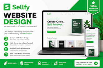 sellfy website design and redesign