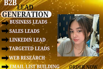 do b2b targeted lead generation, web research, and email list building