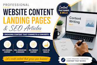 write website content, landing pages, and SEO articles
