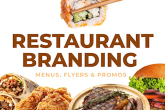 design restaurant menus and promotional materials