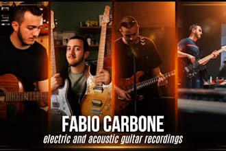 record professional electric and acoustic guitar tracks