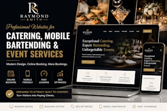 build mobile bartending website and event service website with online booking