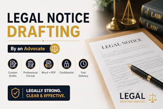 draft a professional legal notice demand notice or reply to a notice