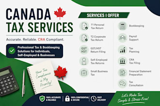 file t1, t2, gst hst, and canadian tax returns accurately