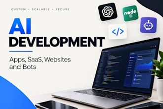develop ai apps, ai saas, ai website, ai chatbot and ai bots