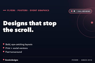 design a professional flyer, poster or event graphic