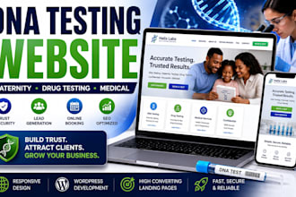 design dna testing website paternity testing drug testing medical website seo