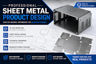 design professional sheet metal products for manufacturing