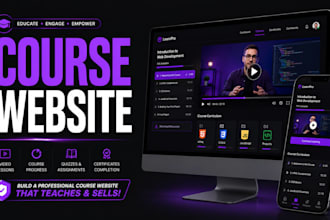 course website design using learndash ims and elementor pro