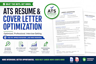 rewrite and optimize your resume and cover letter for ats compliance