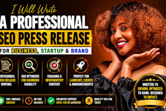 write a professional SEO press release for business startup and brand