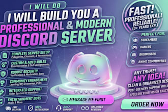 build a fully customized discord server with bots and roles
