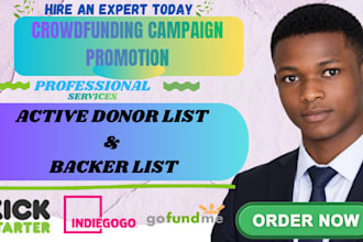 do crowdfunding campaign backers list research  kickstarter indiegogo promotion