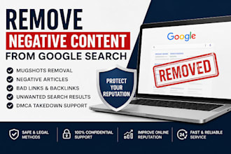 remove mugshots, negative articles, bad links and google search results