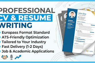 write a professional resume and ats friendly europass CV