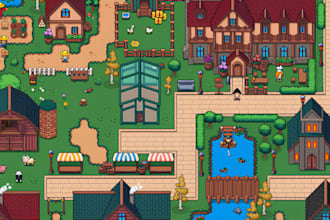 create pixel art tilesets, retro rpg maps, game assets for rpg maker, godot
