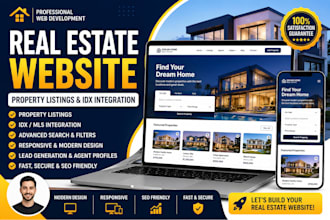 build a real estate website with property listings and idx integration