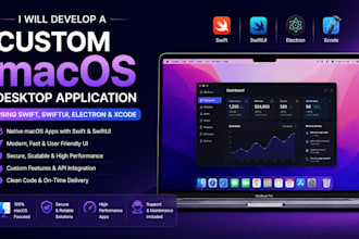 develop a custom macos desktop application using swift, swiftui, electron, xcode