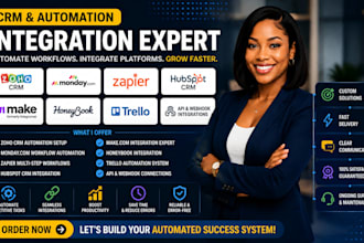 setup zoho crm monday com zapier automation honeybook trello hubspot crm make