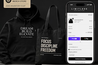 design artist merchandise and setup music ecommerce store