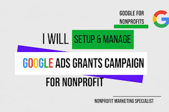 setup manage google ads grant ppc campaigns for non profit churches