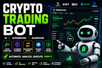 develop crypto trading bot, ai trading bot and arbitrage automation