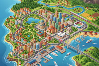 create unique custom map illustrations and detailed map designs