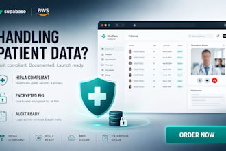 build hipaa compliant healthcare app telemedicine ehr fhir supabase aws backend