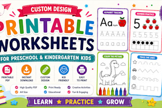 create printable worksheets for preschool and kindergarten