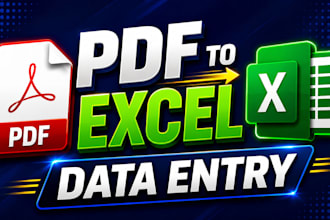 do PDF to excel data entry, convert PDF to excel accurately