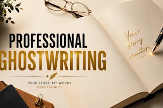 ghostwrite your fiction or nonfiction book manuscript