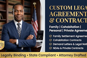 draft customized private agreements, ndas, and commercial contracts
