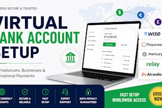 help you open a virtual USD, gbp, and eur bank account