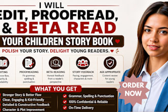 be your children book editor, format kids picture book and proofread kids book