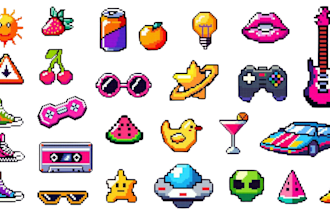 create pixel art icon, props, items, rpg icon, iui assets for indie game