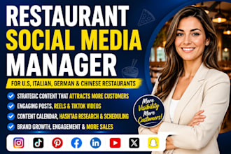 united state italy german chinese restaurant social media manager