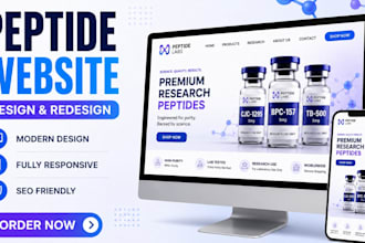 build woocommerce peptide website, woocommerce peptide store, peptide marketing