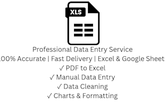 do data entry, excel and google sheets work