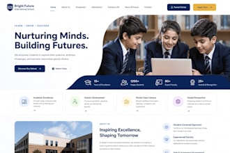 design a modern school website, portal, or admission website