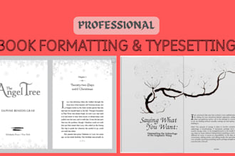 do book formatting, layout and typesetting for print, KDP, kindle with vellum